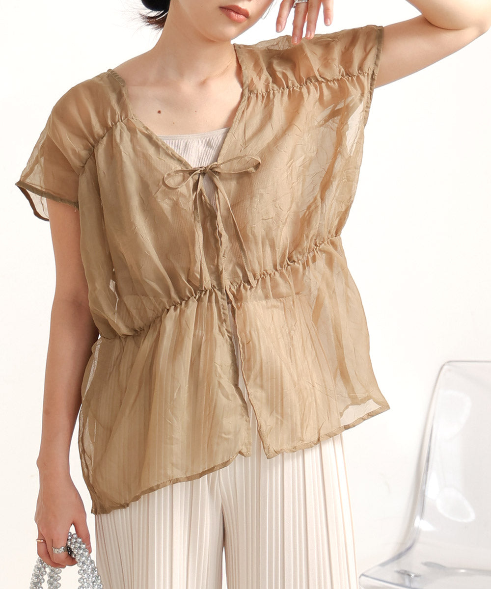 2way gathered blouse