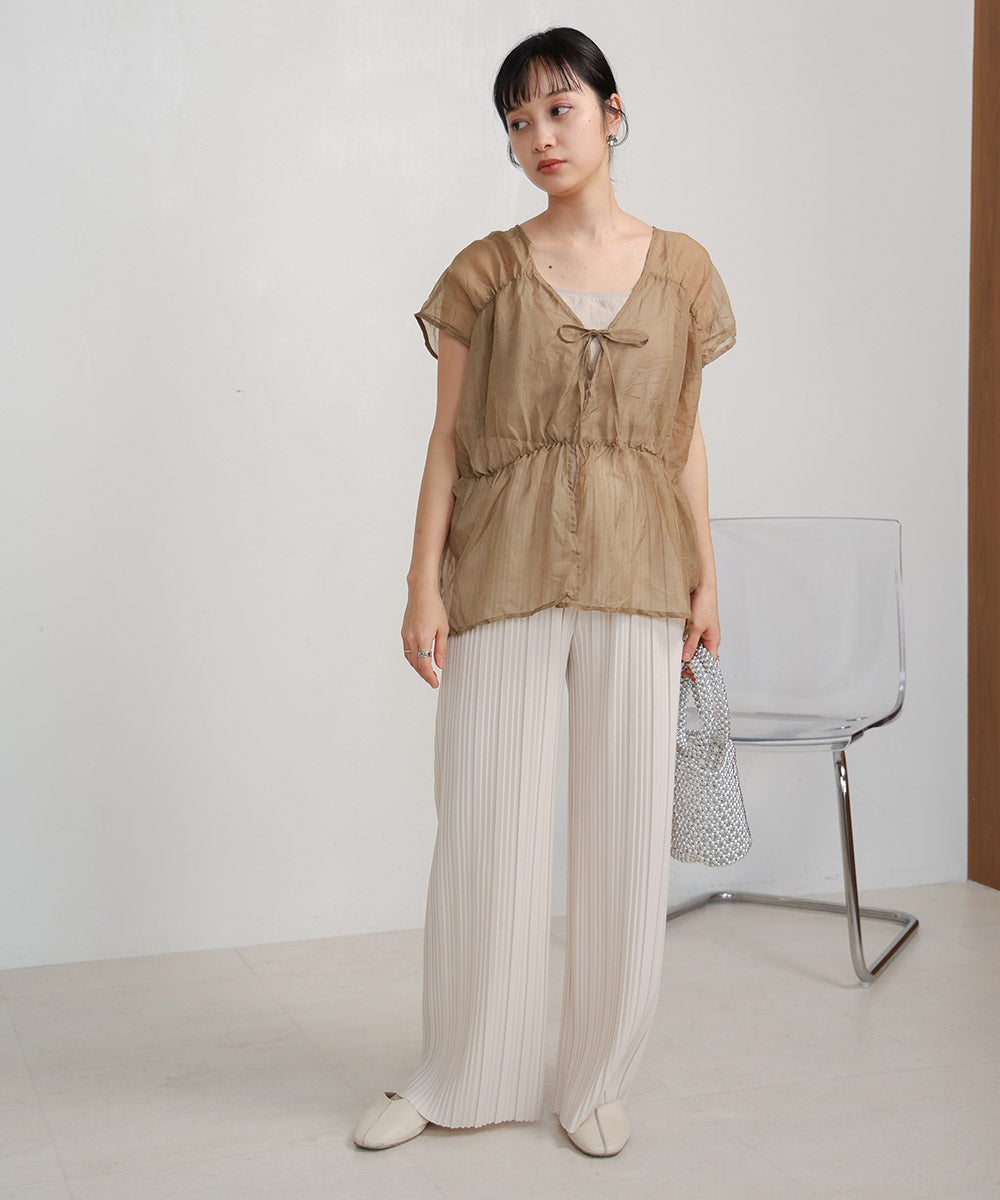 2way gathered blouse