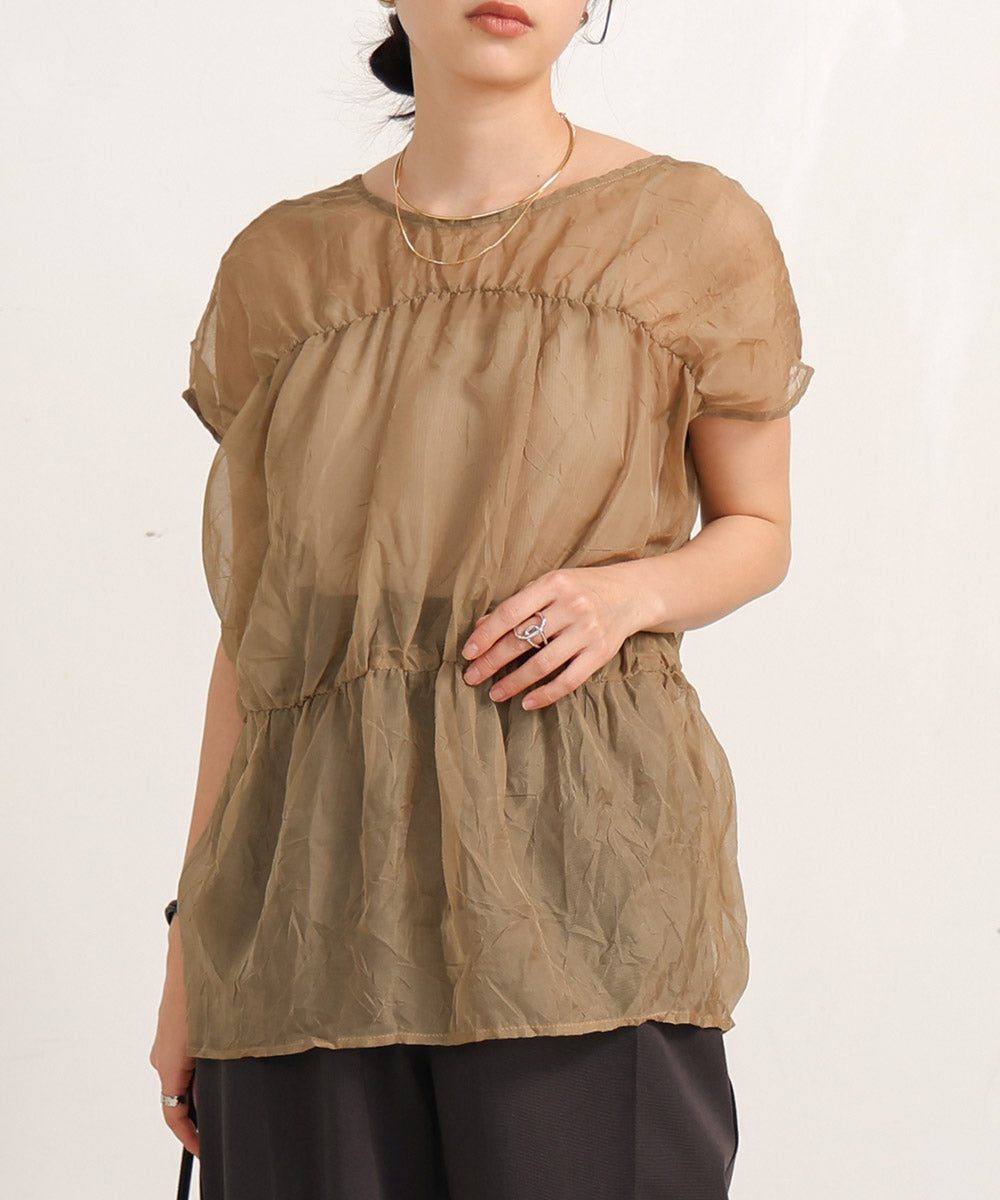 2way gathered blouse