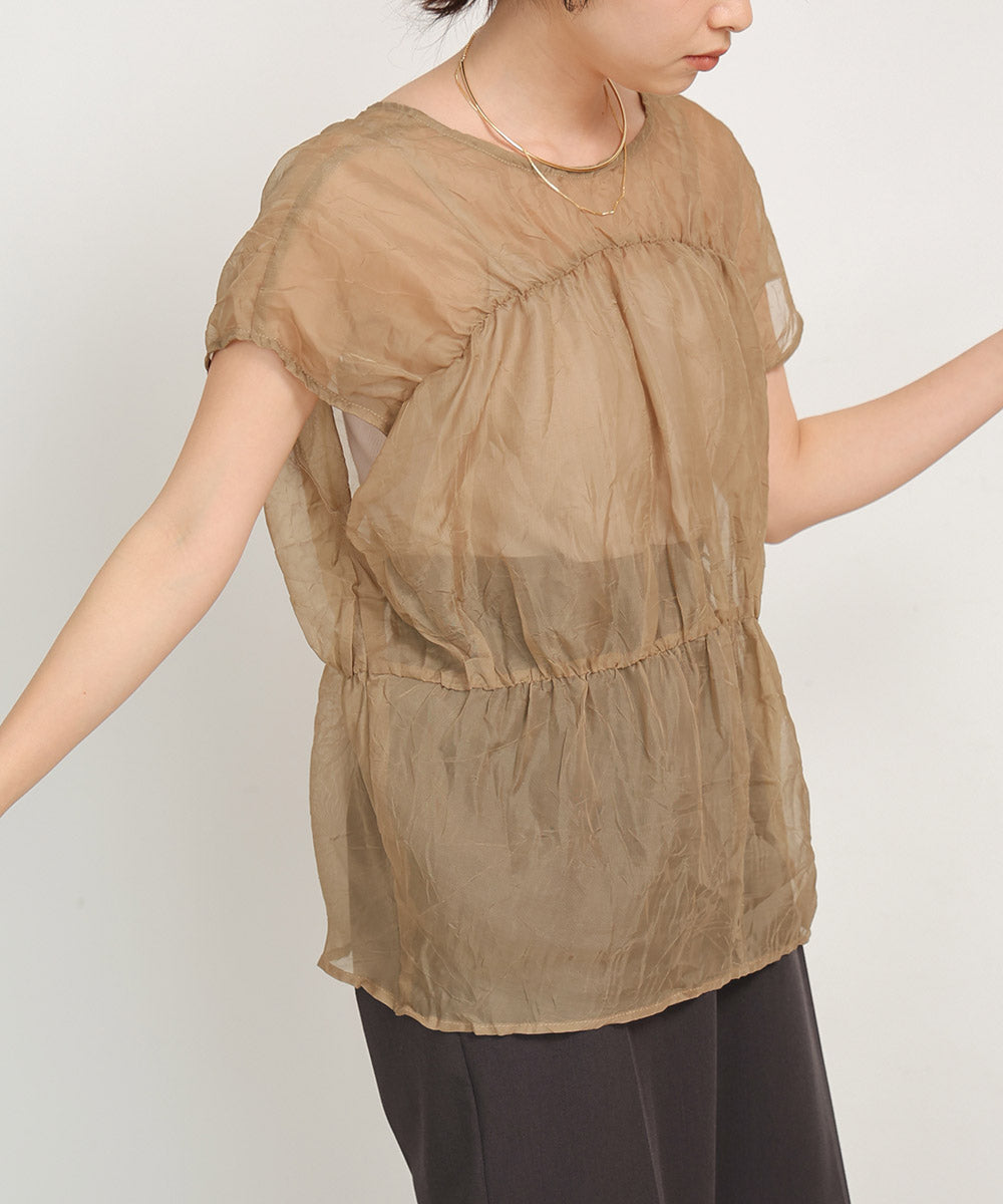 2way gathered blouse