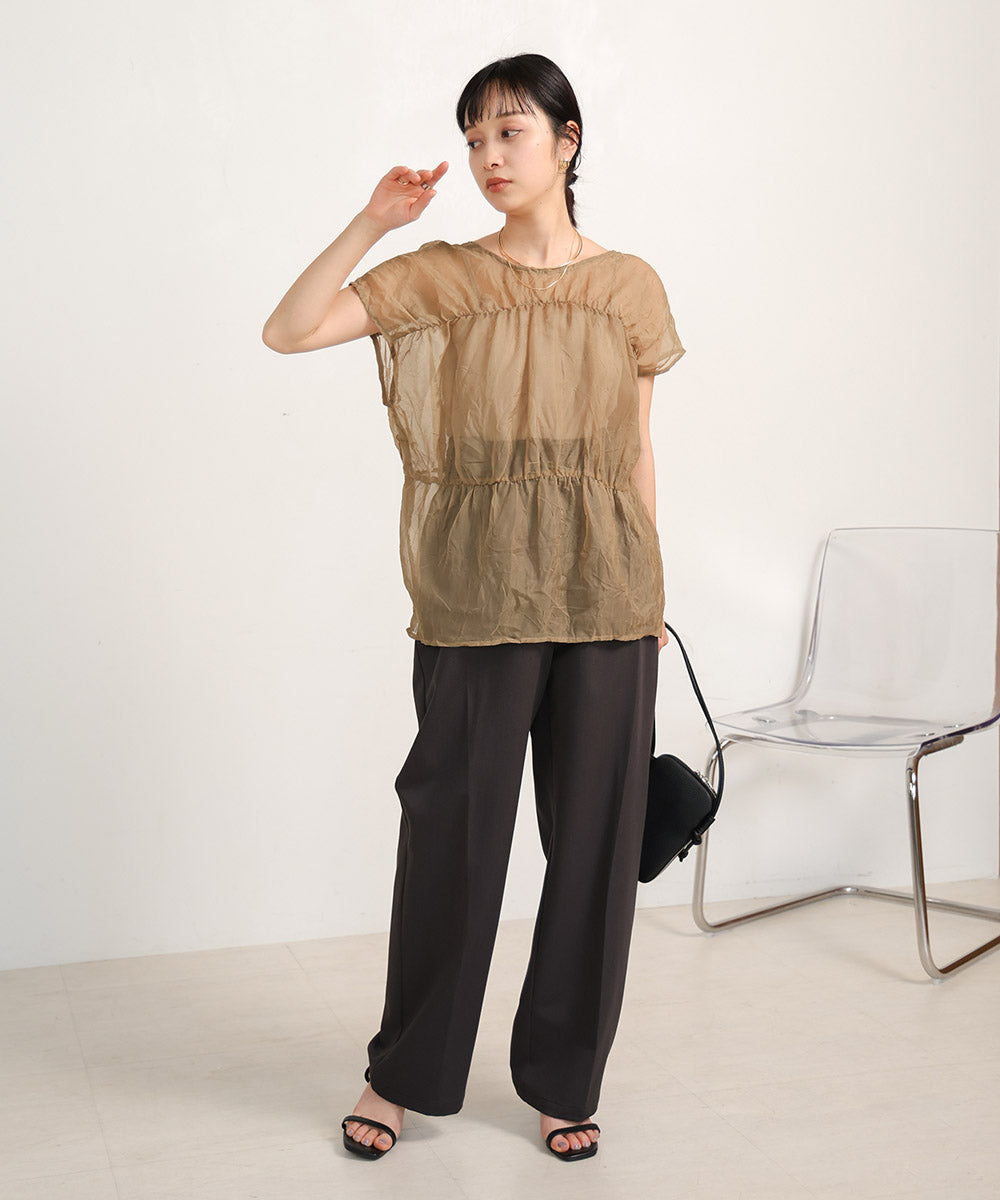 2way gathered blouse