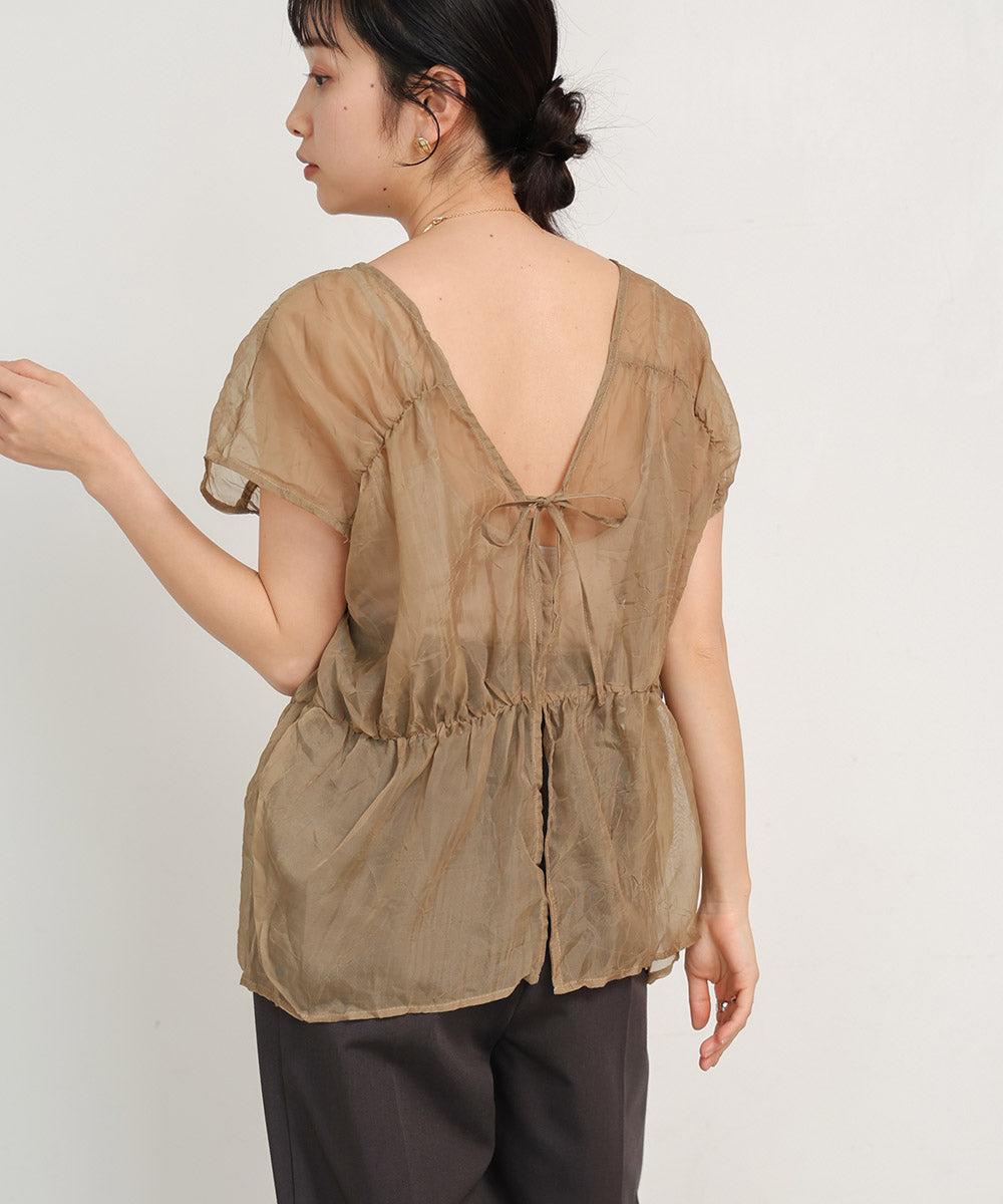 2way gathered blouse