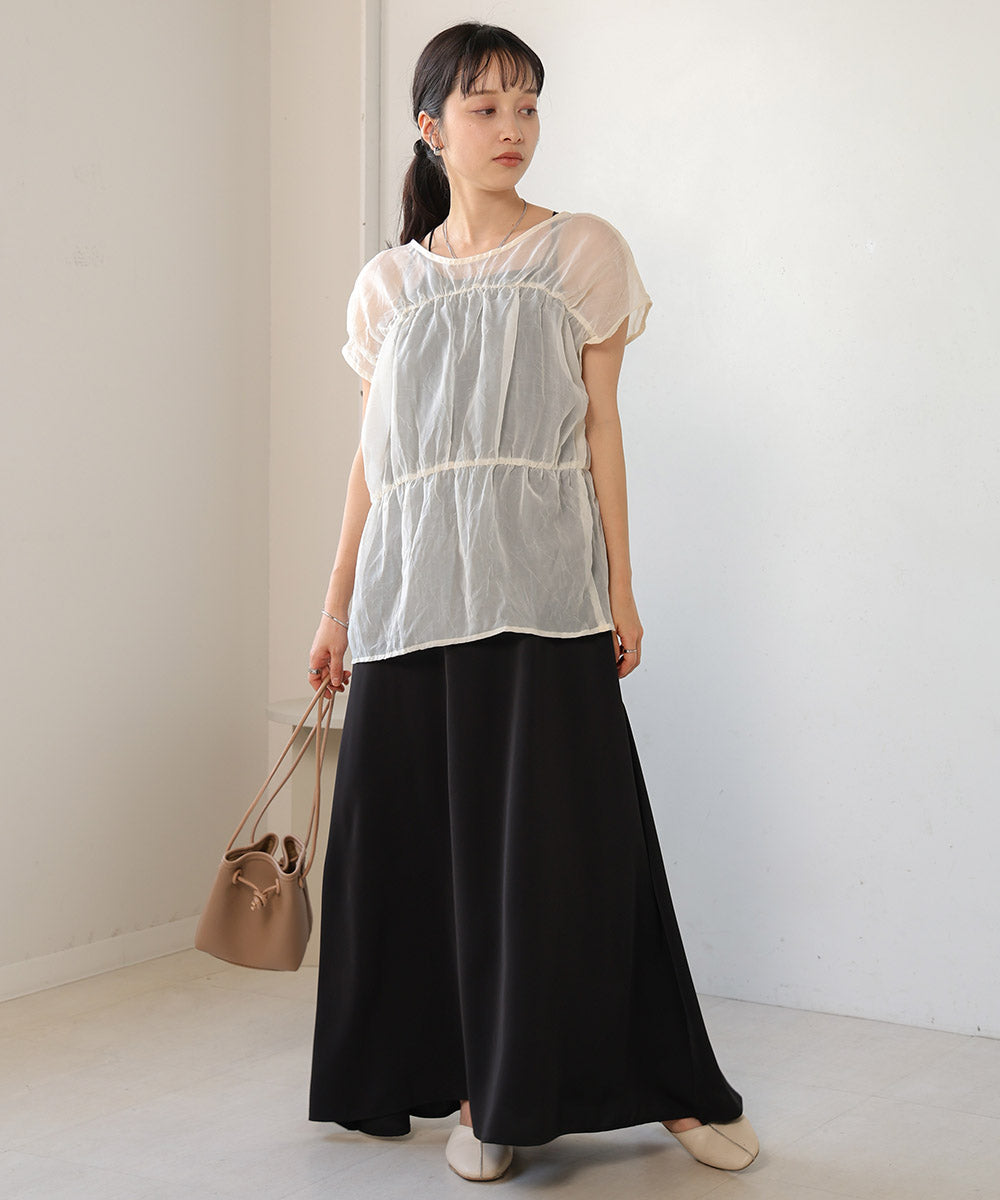 2way gathered blouse