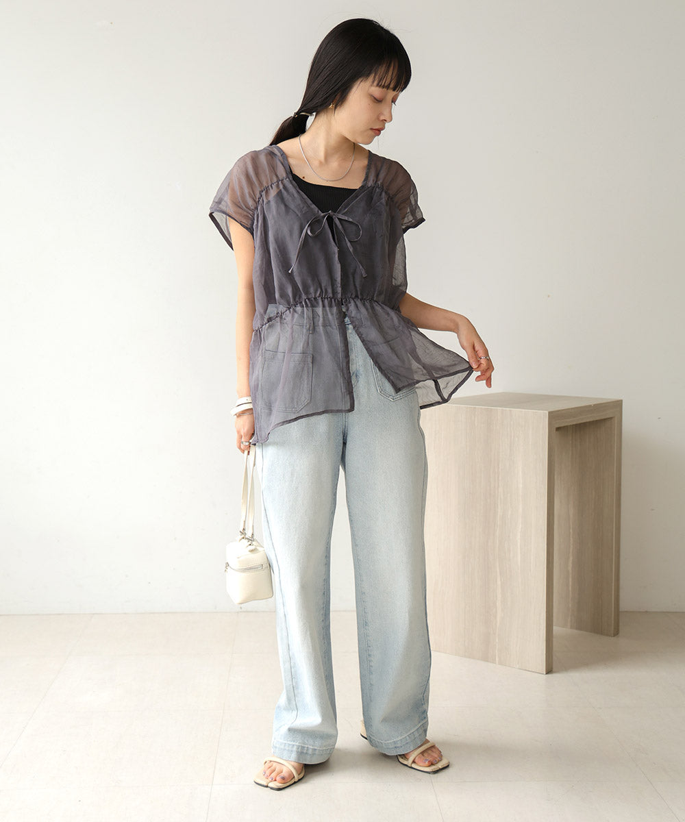 2way gathered blouse