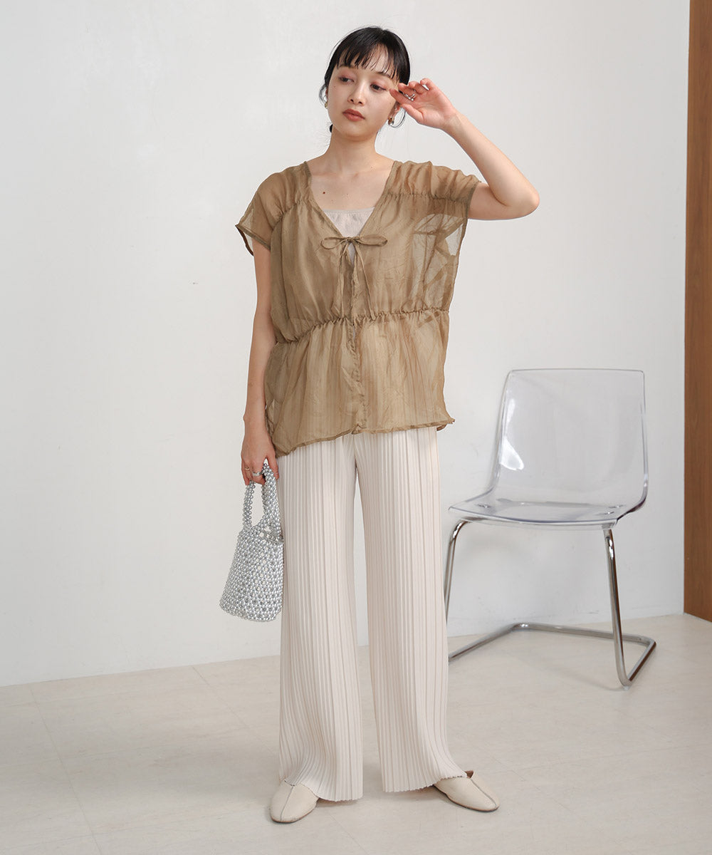 2way gathered blouse