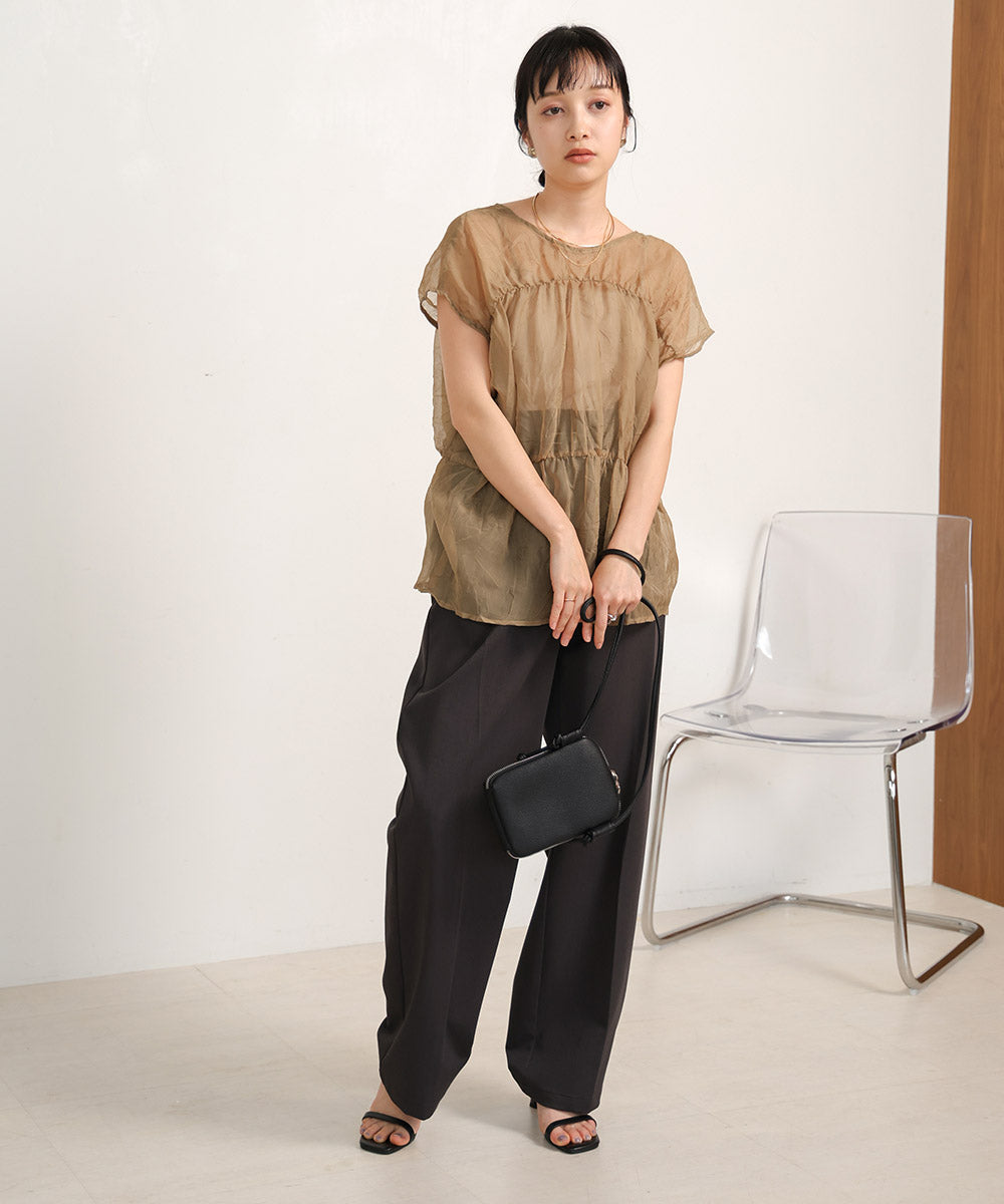 2way gathered blouse