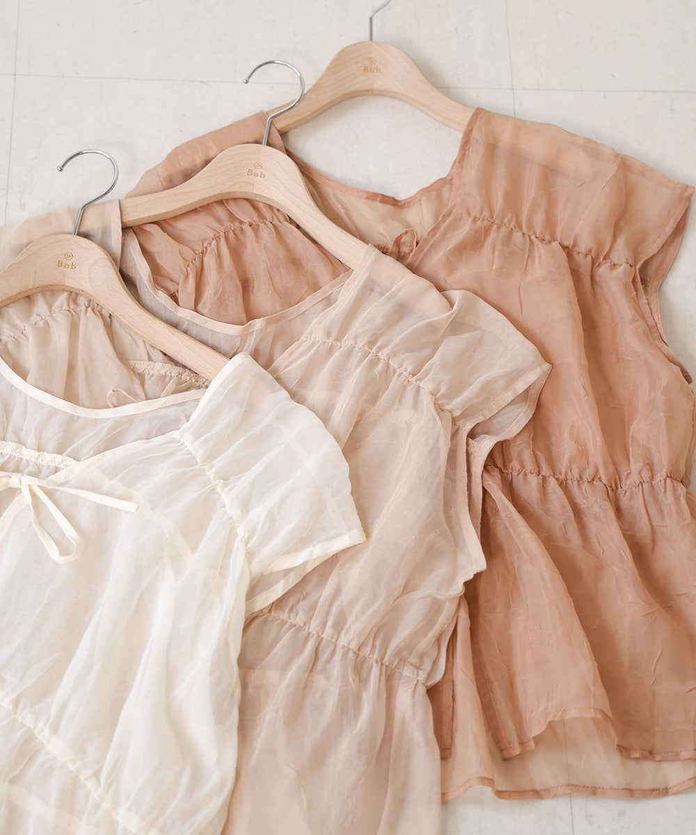 2way gathered blouse