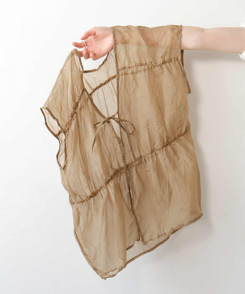 2way gathered blouse