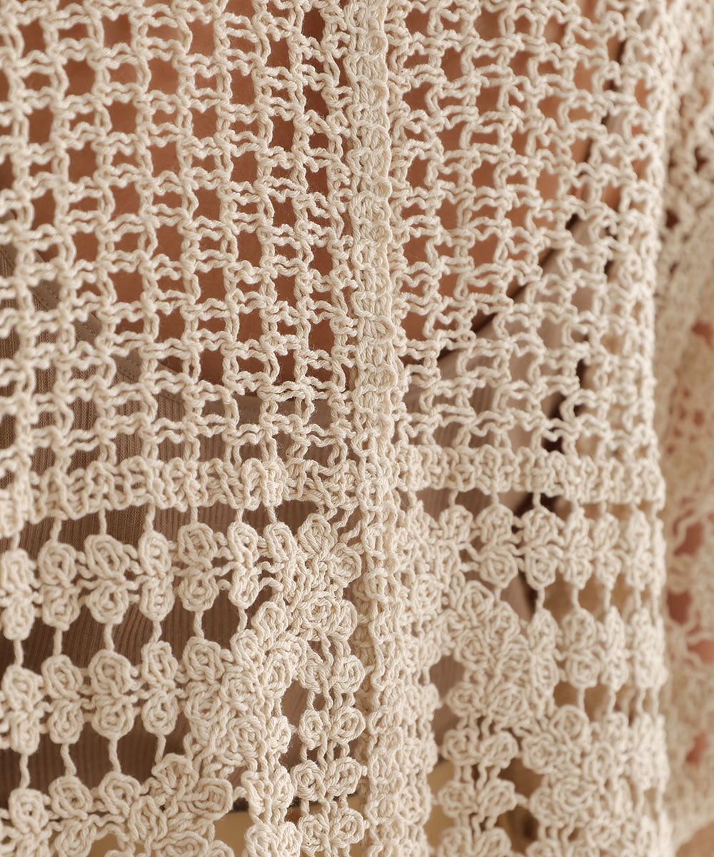 【2024SS】クロシェ半袖カーディガン