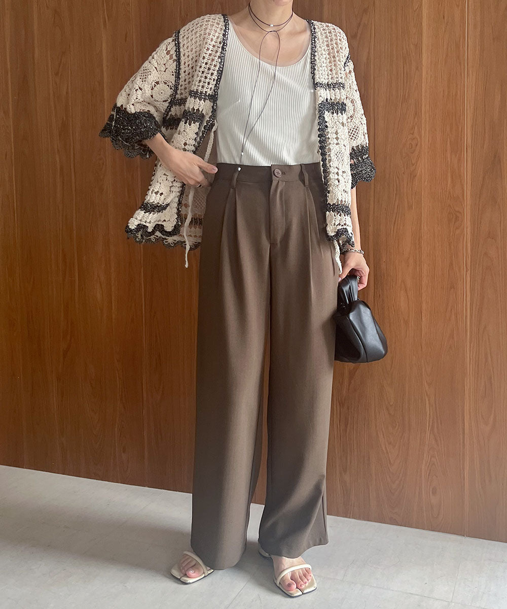 【2024SS】クロシェ半袖カーディガン