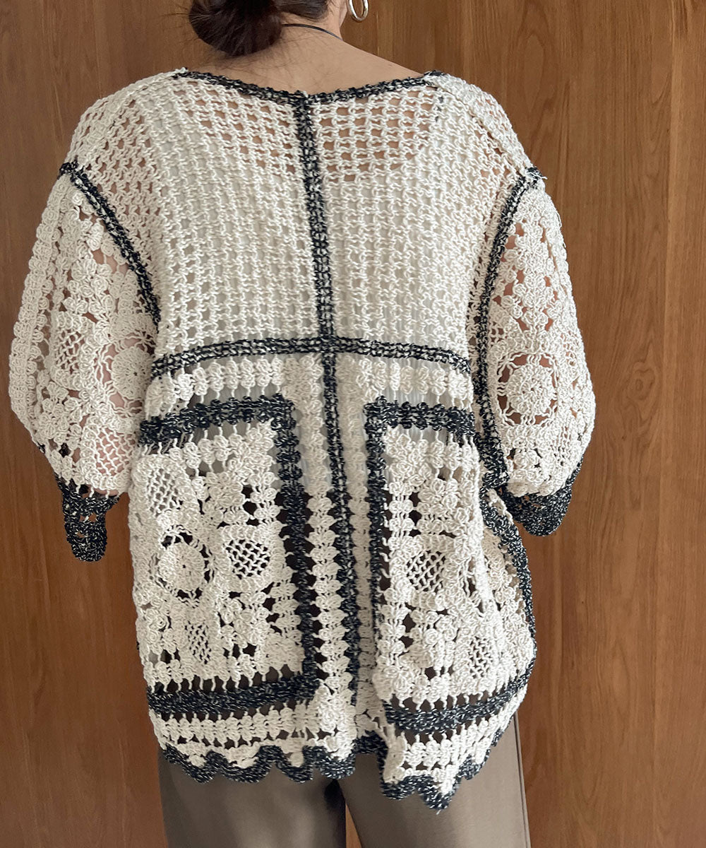 【2024SS】クロシェ半袖カーディガン