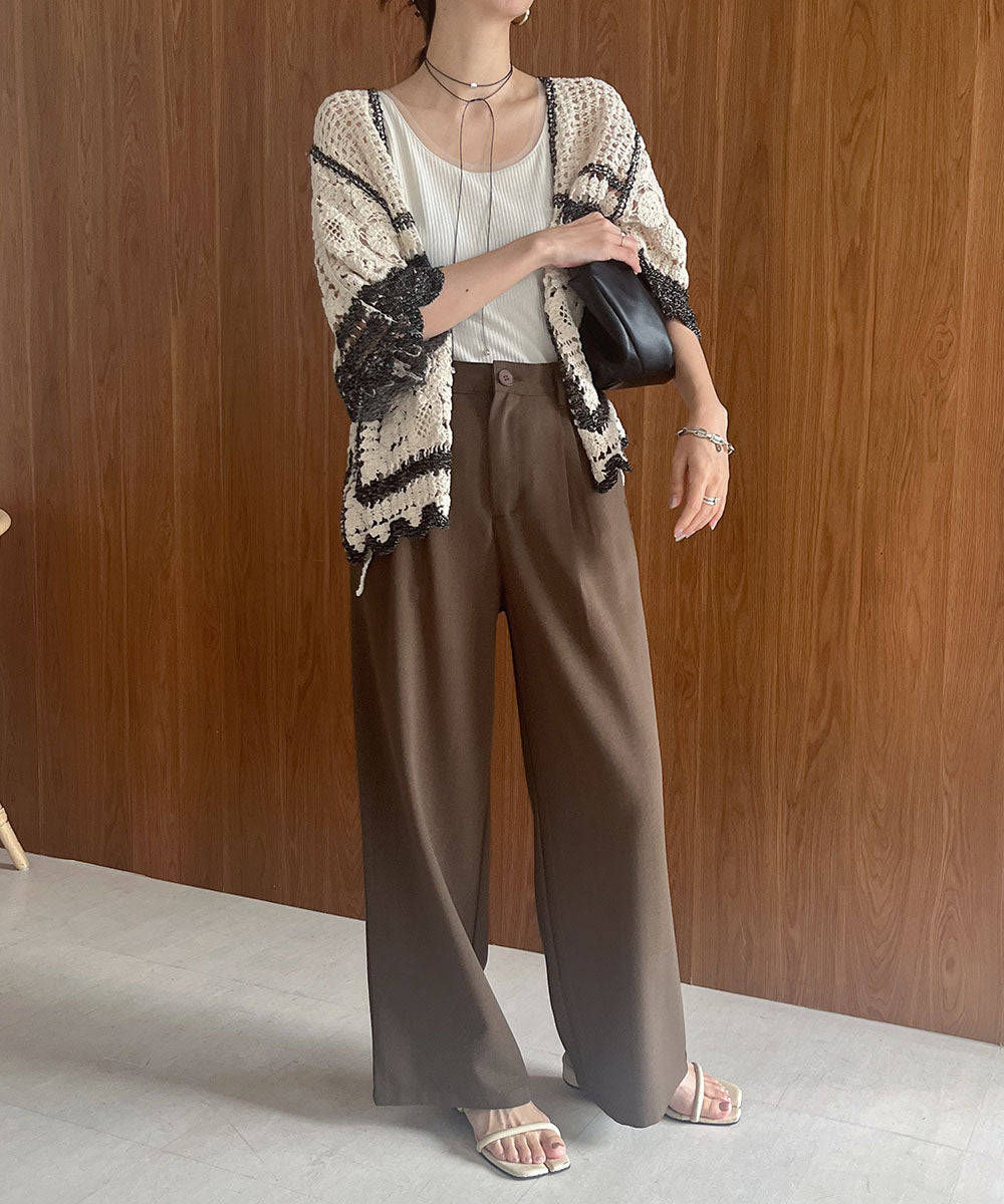 【2024SS】クロシェ半袖カーディガン