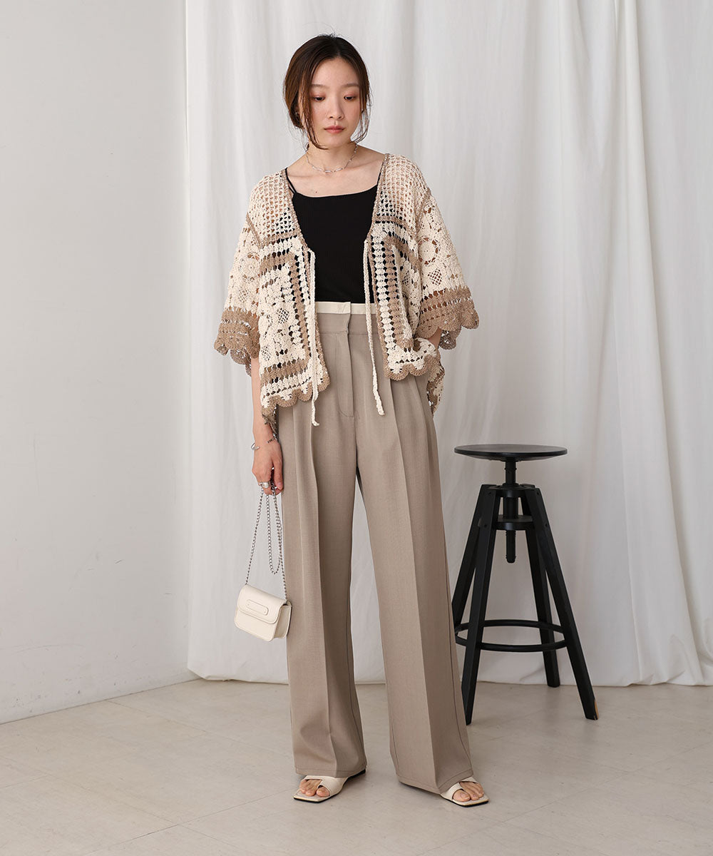 【2024SS】クロシェ半袖カーディガン