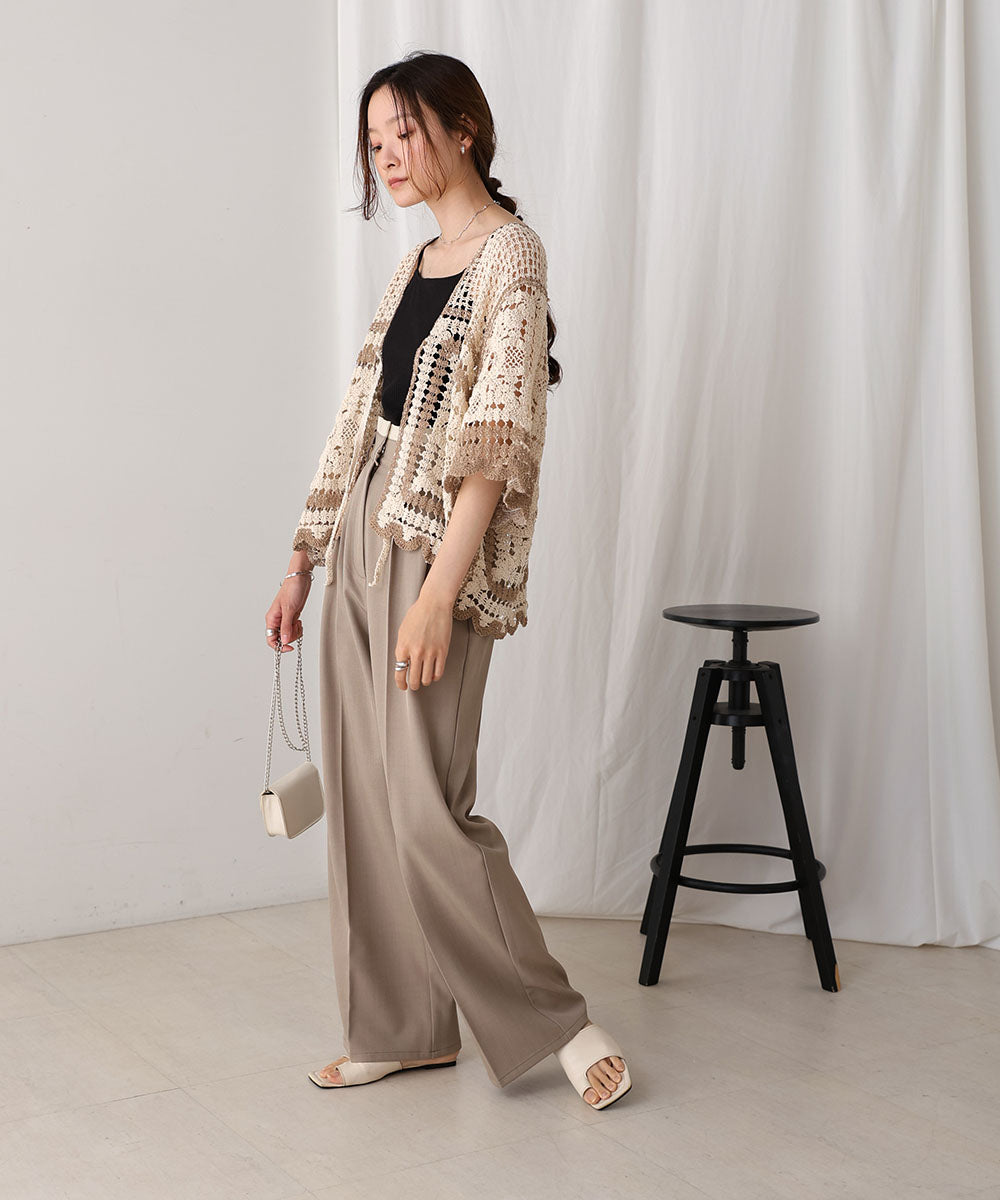 【2024SS】クロシェ半袖カーディガン