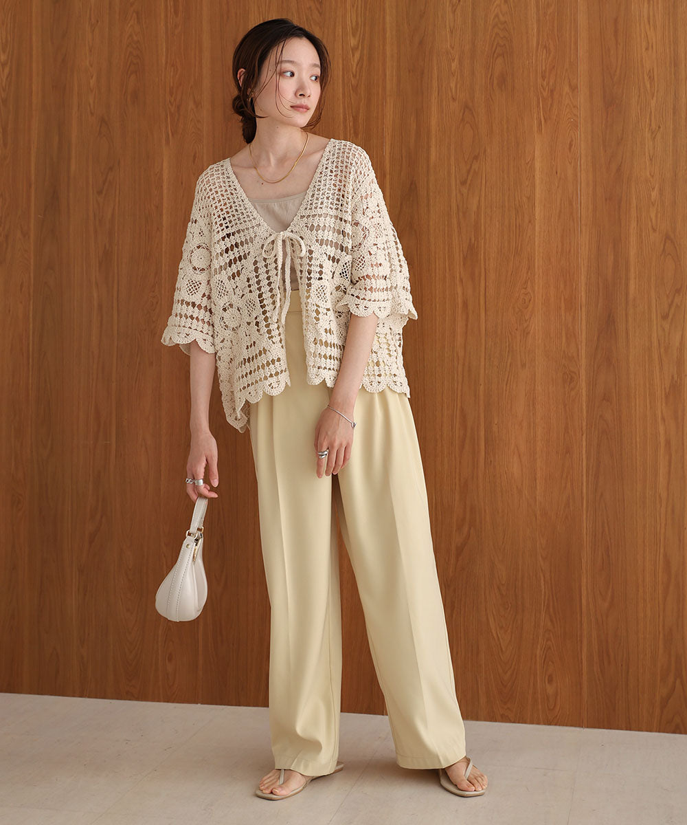 【2024SS】クロシェ半袖カーディガン