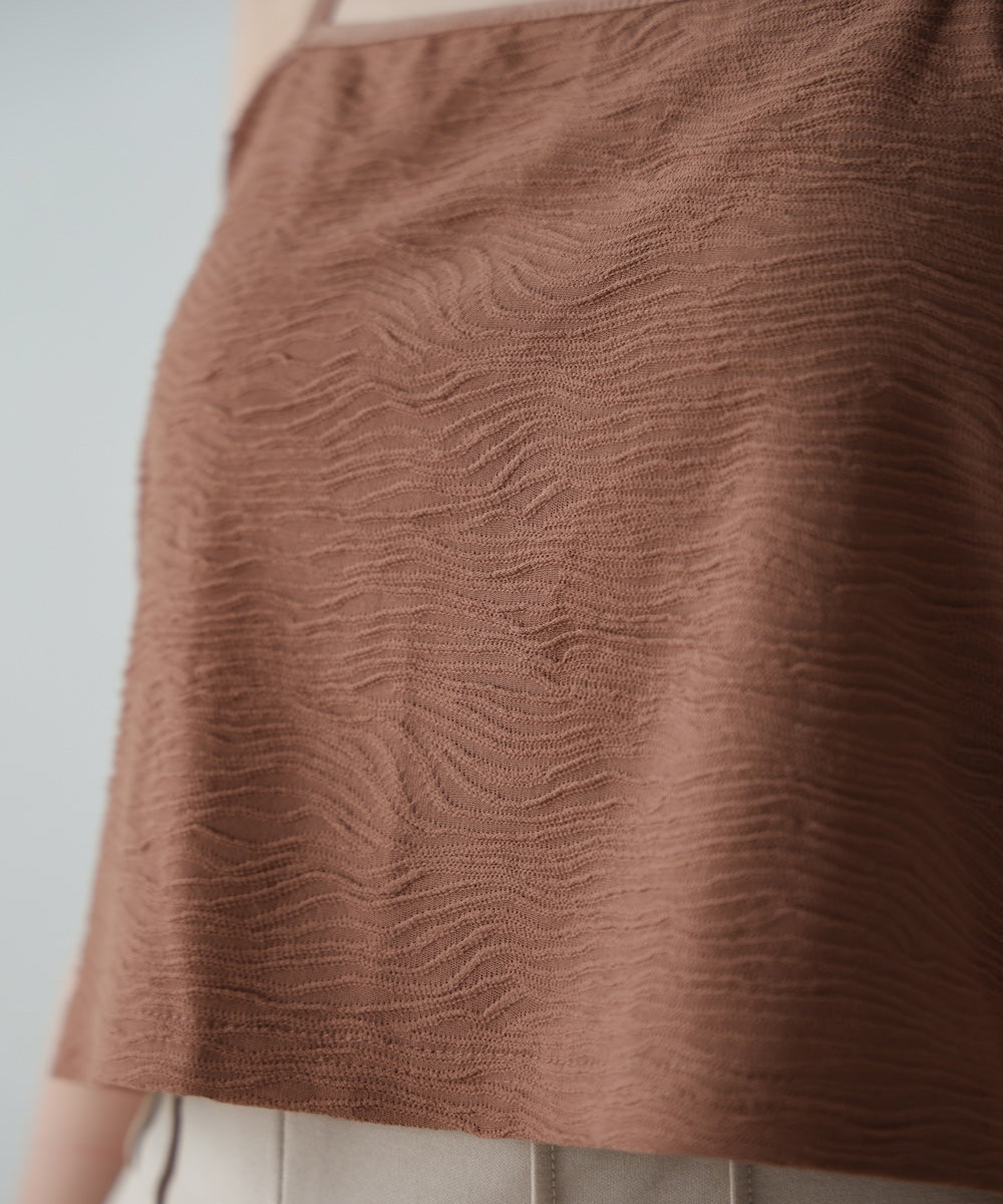 カップ付キショート丈ジャガードキャミソール