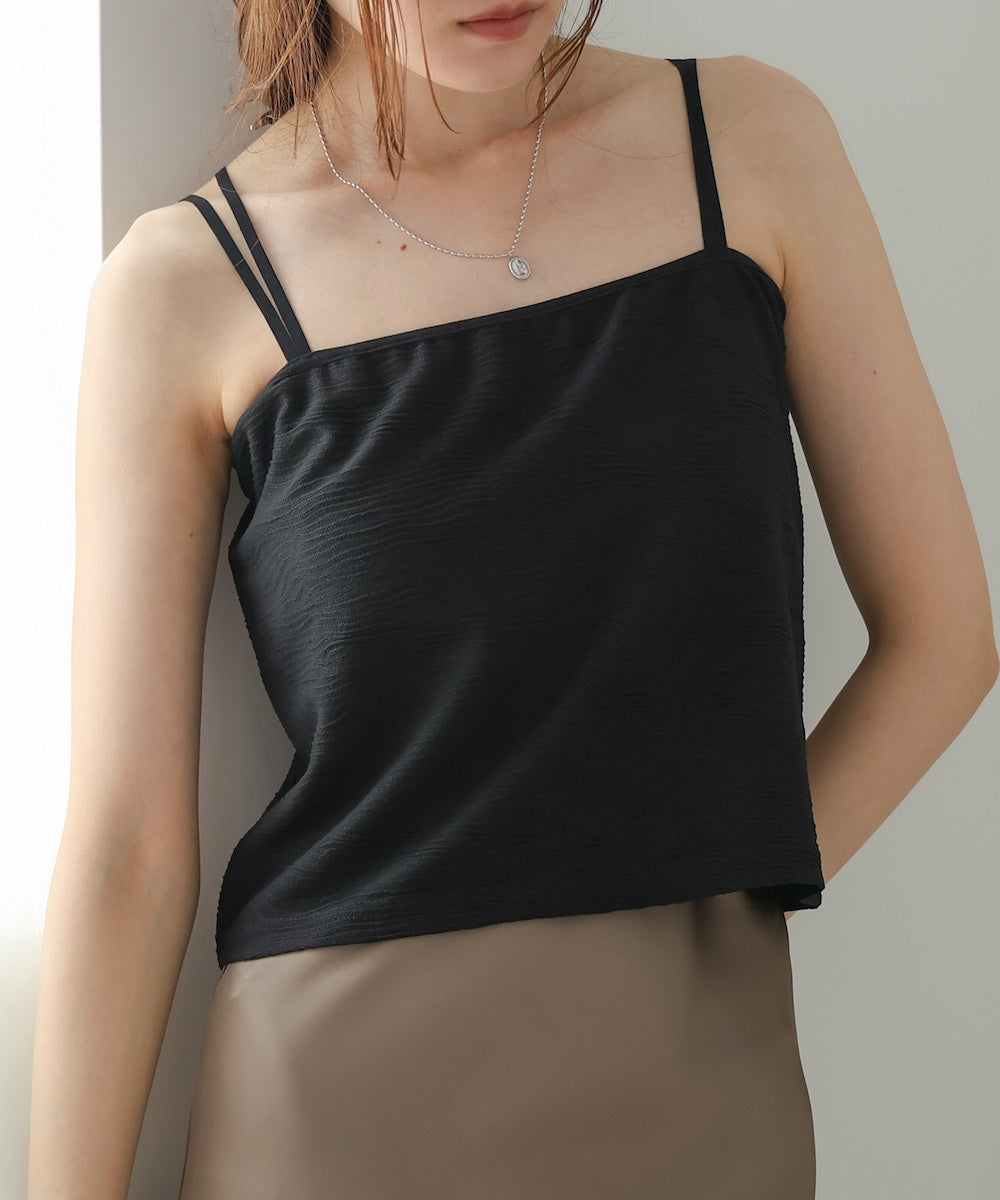 カップ付キショート丈ジャガードキャミソール