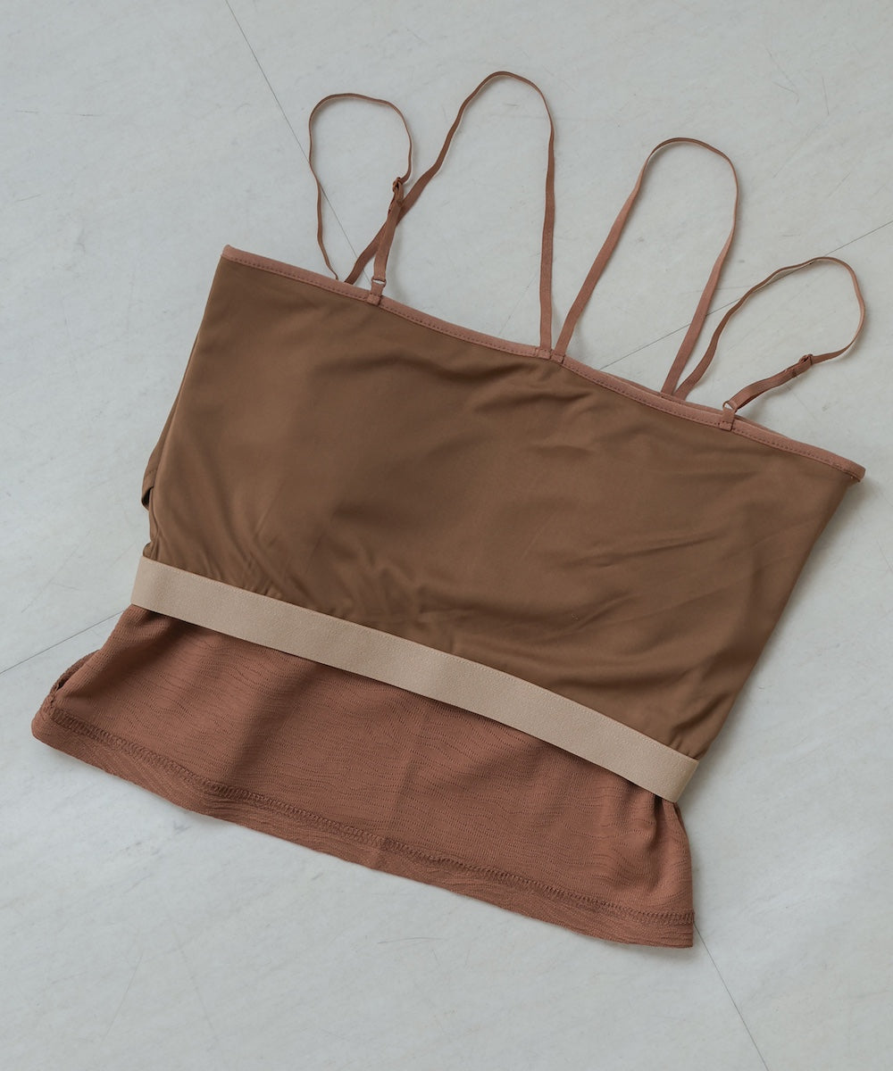 カップ付キショート丈ジャガードキャミソール