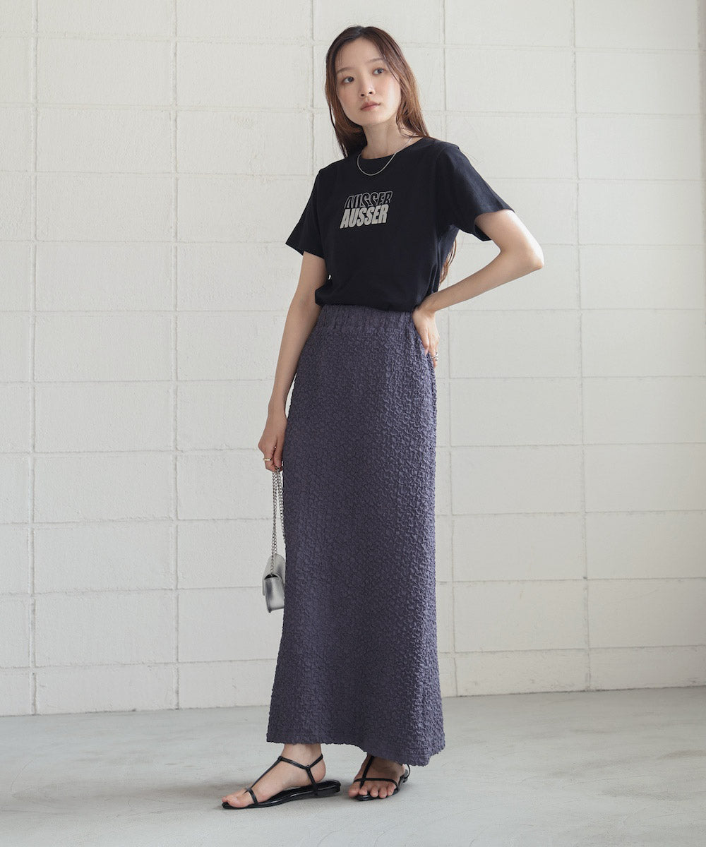 silver logo print T-shirt