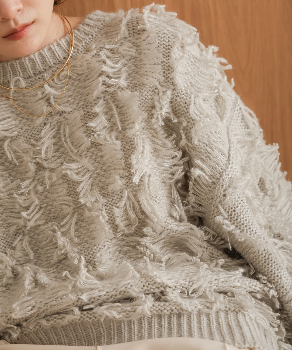 fringe knit tops