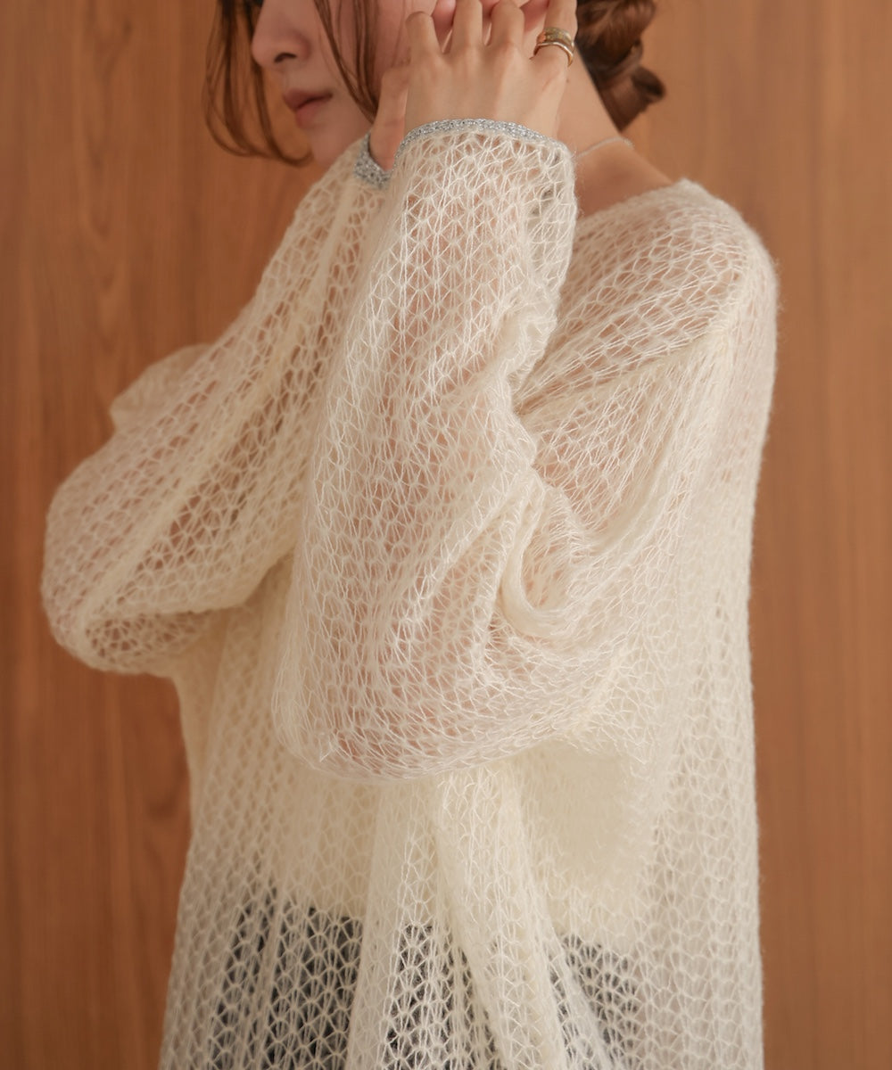 openwork knit tops