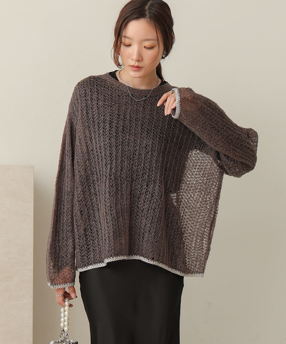 openwork knit tops