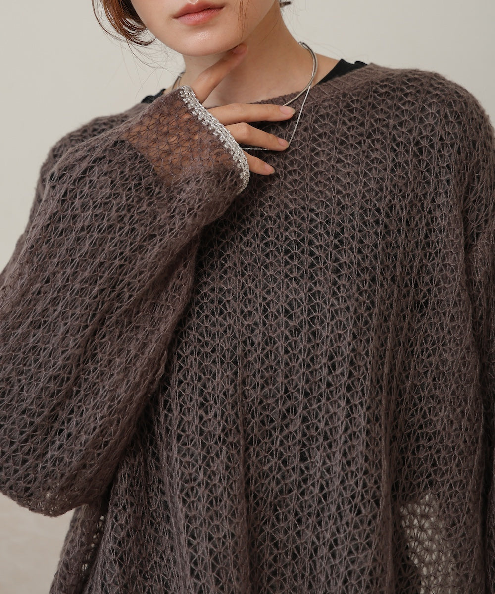 openwork knit tops