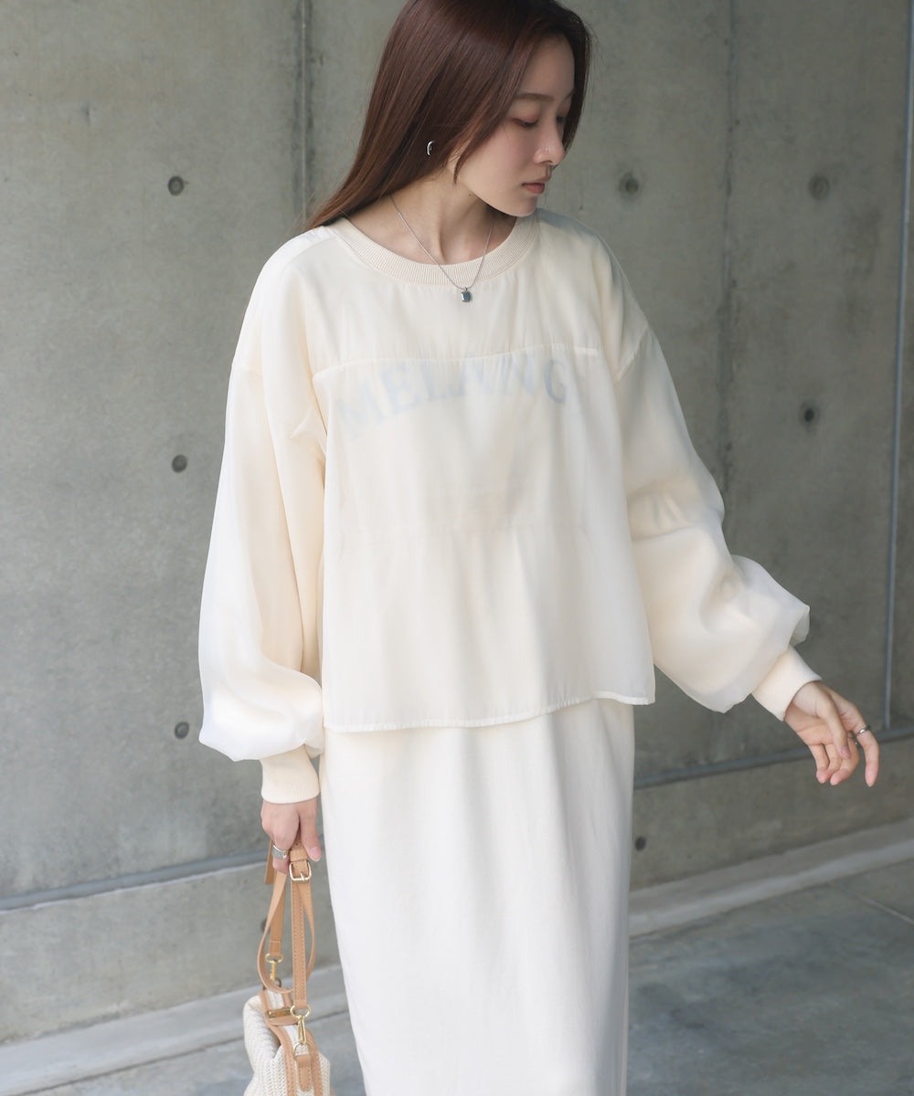 【S・Mサイズ展開】ロゴシアードッキングスウェットワンピース