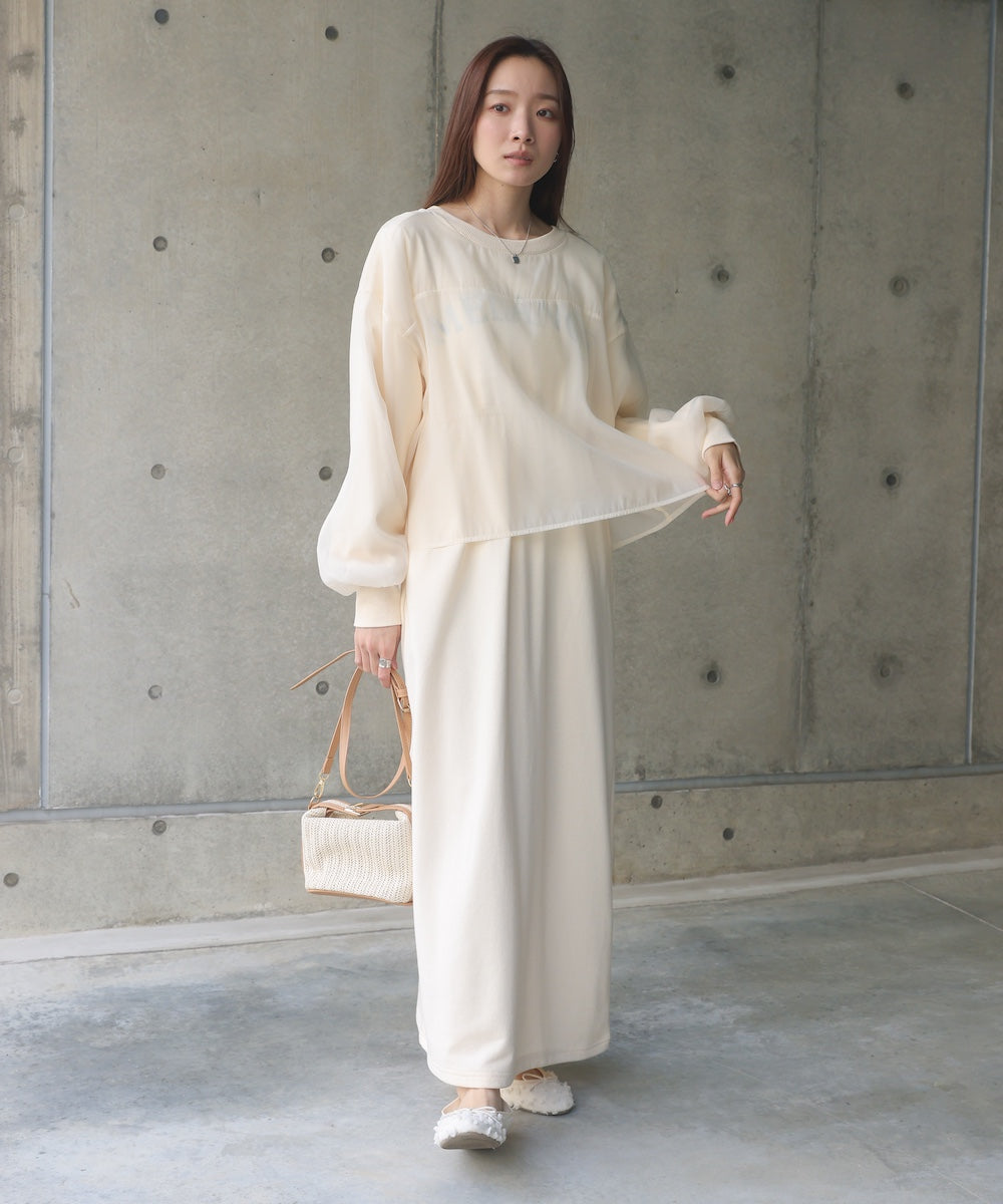 【S・Mサイズ展開】ロゴシアードッキングスウェットワンピース