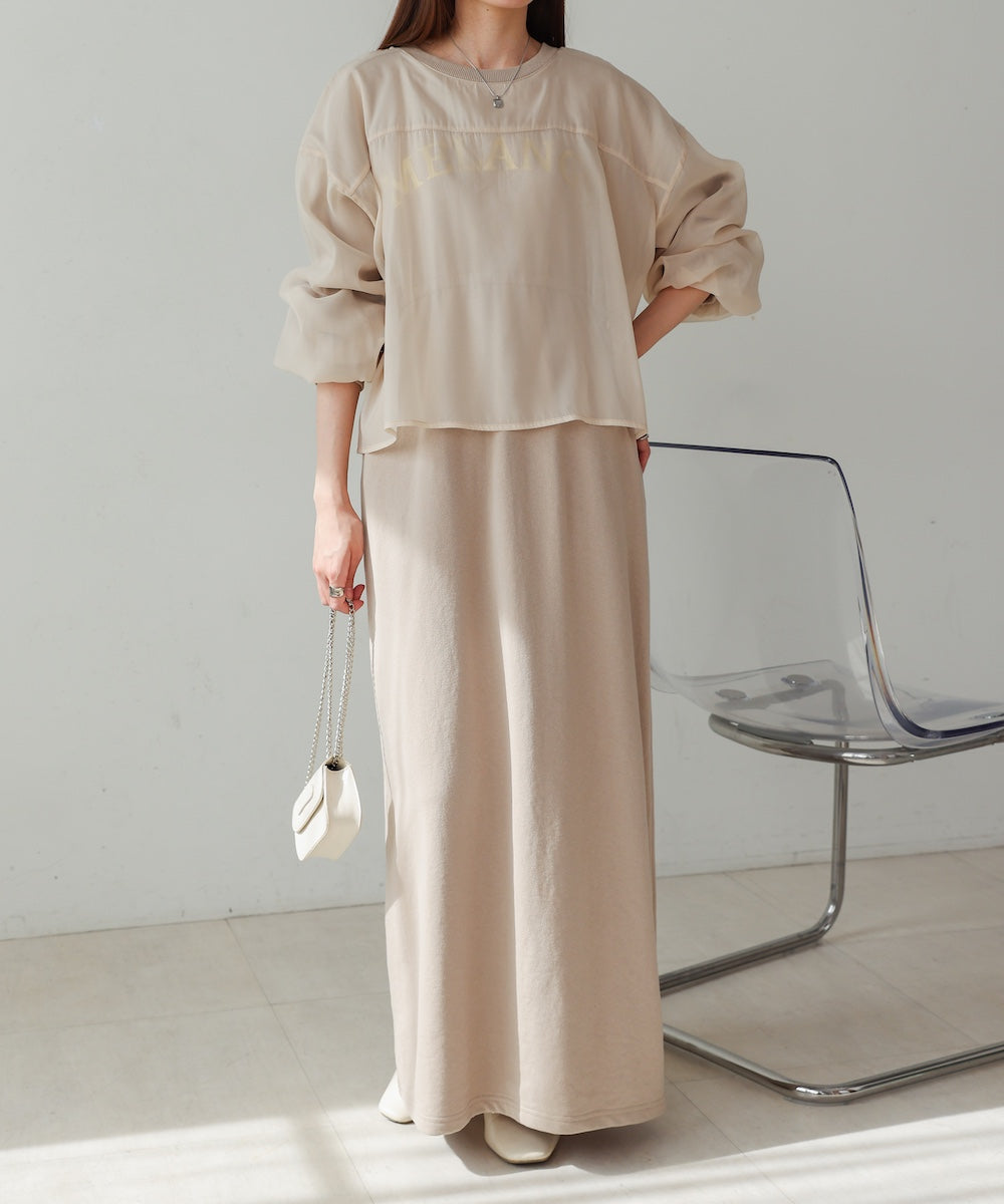 【S・Mサイズ展開】ロゴシアードッキングスウェットワンピース