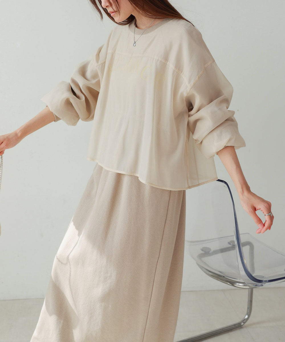 【S・Mサイズ展開】ロゴシアードッキングスウェットワンピース