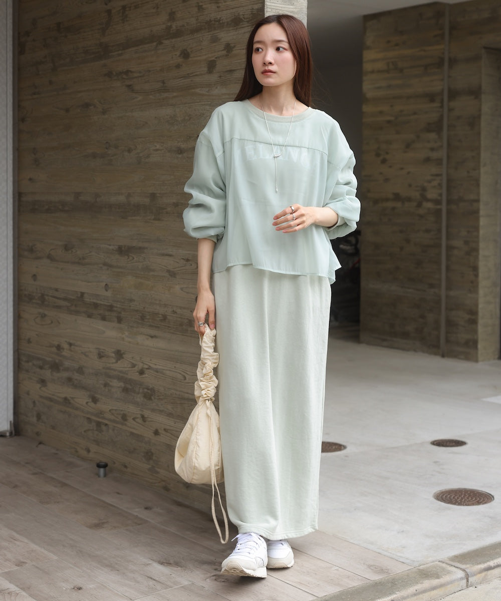 【S・Mサイズ展開】ロゴシアードッキングスウェットワンピース