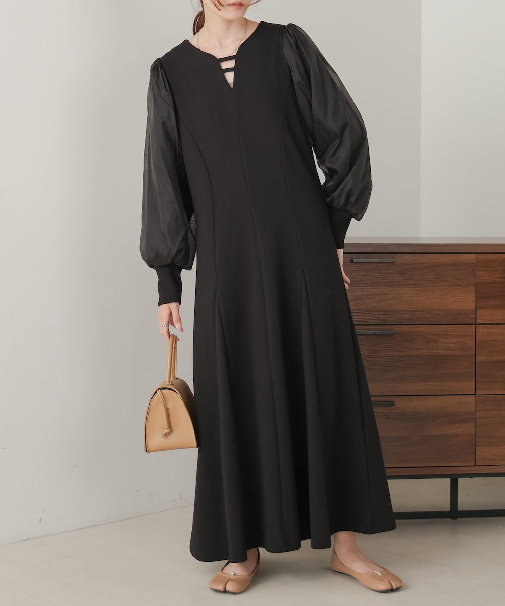 sleeve organdy onepiece