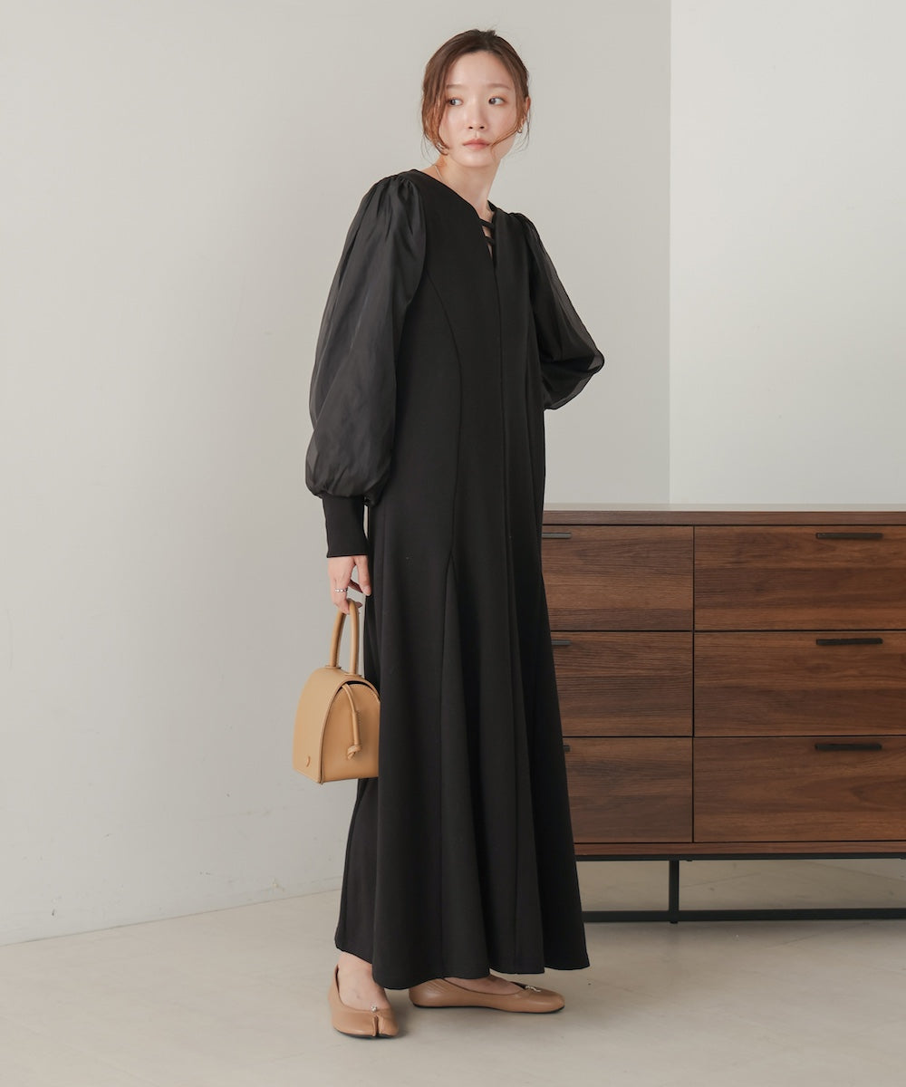 sleeve organdy onepiece