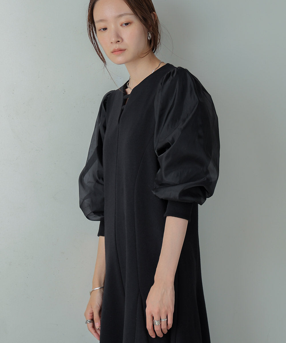 sleeve organdy onepiece