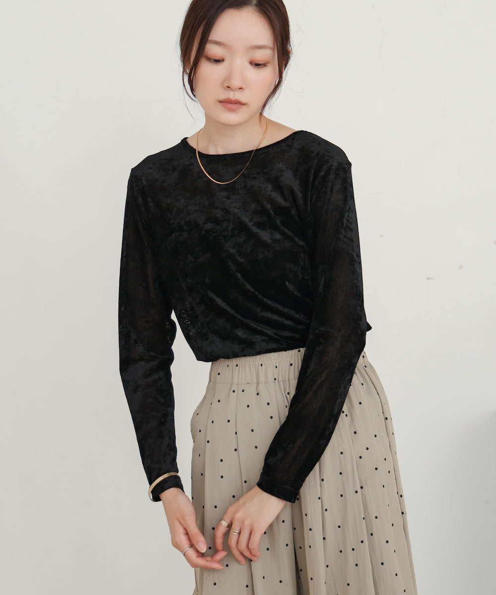 シアーベロアベーシックトップス