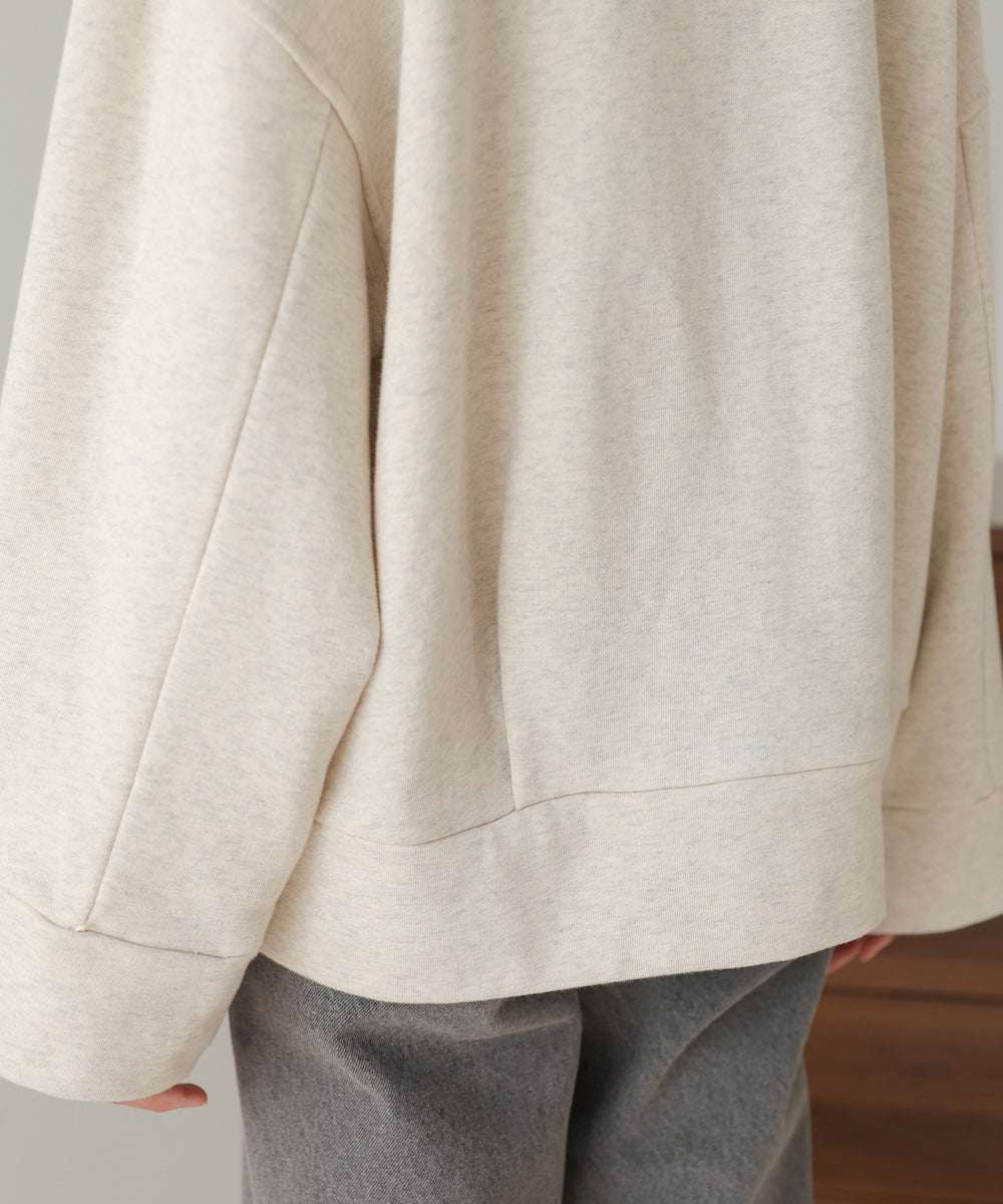 logo embroidery volume sweat tops