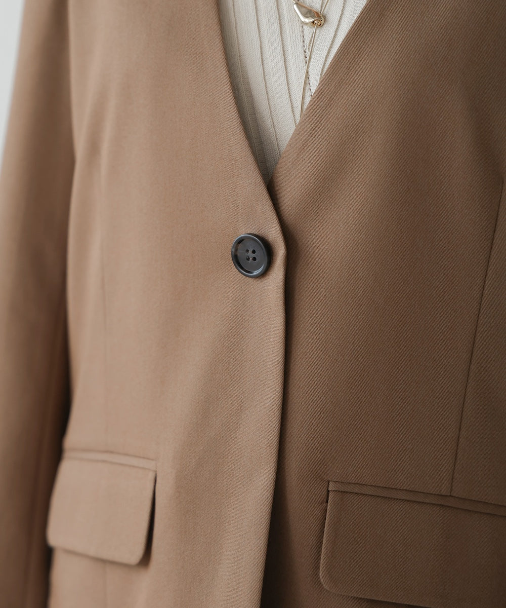 ●nao×Bab●side curve collarless jacket