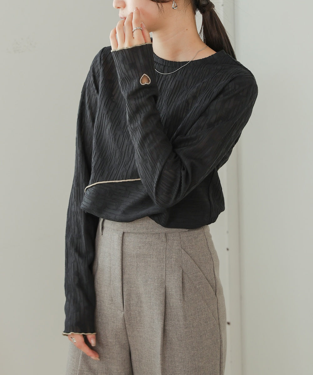 mellow-switched jacquard tops