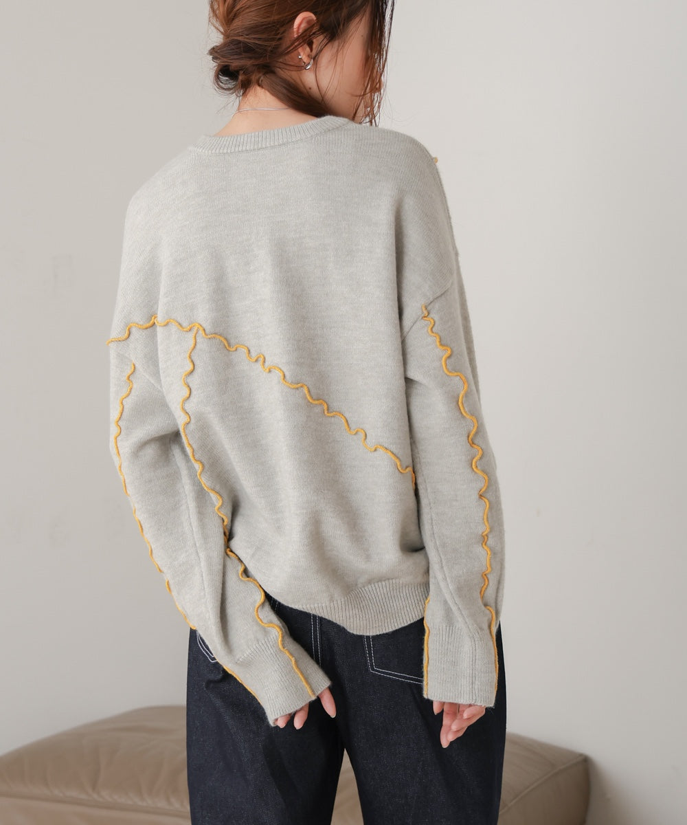 wave mellow knit tops