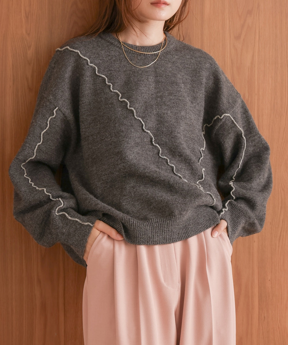 wave mellow knit tops