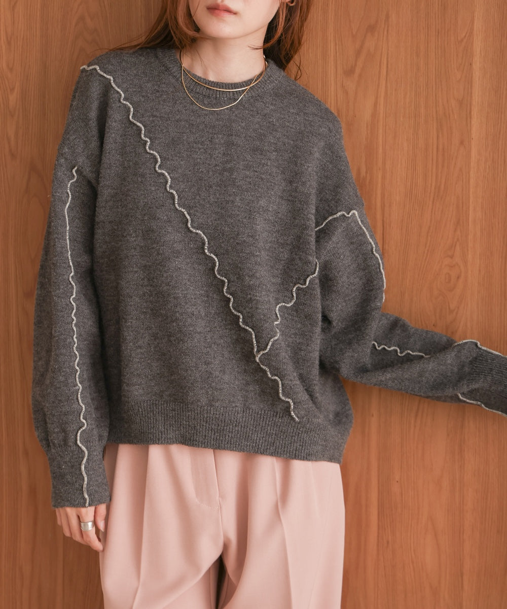 wave mellow knit tops