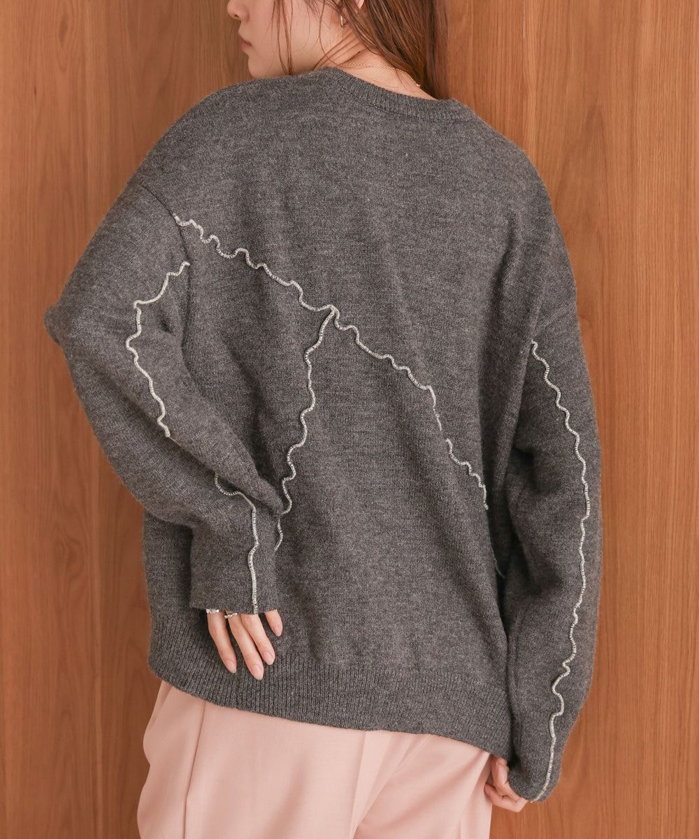 wave mellow knit tops