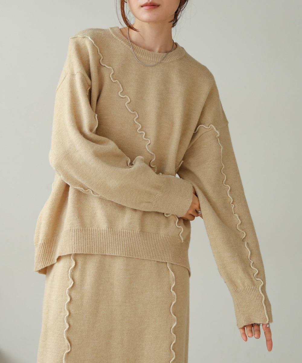 wave mellow knit tops