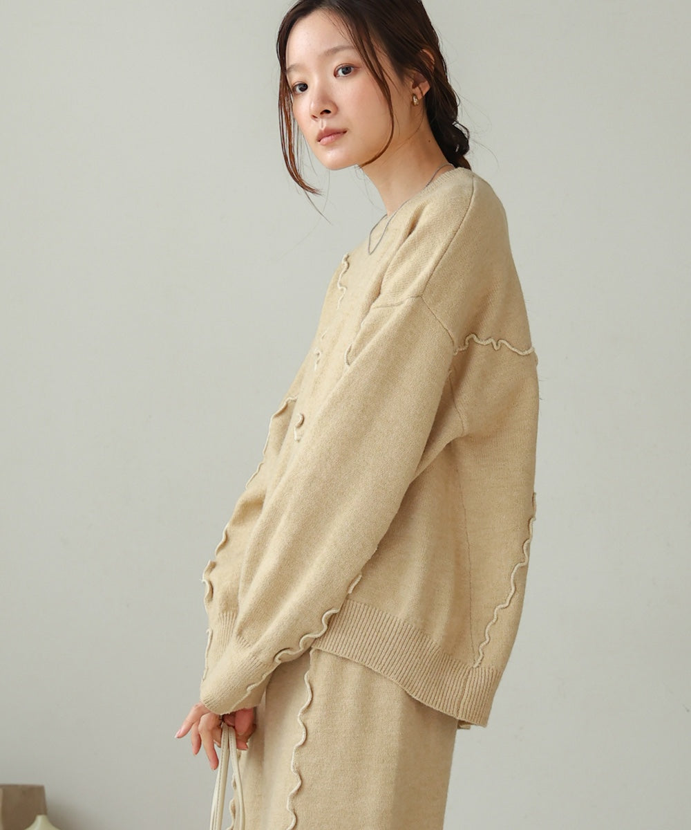 wave mellow knit tops