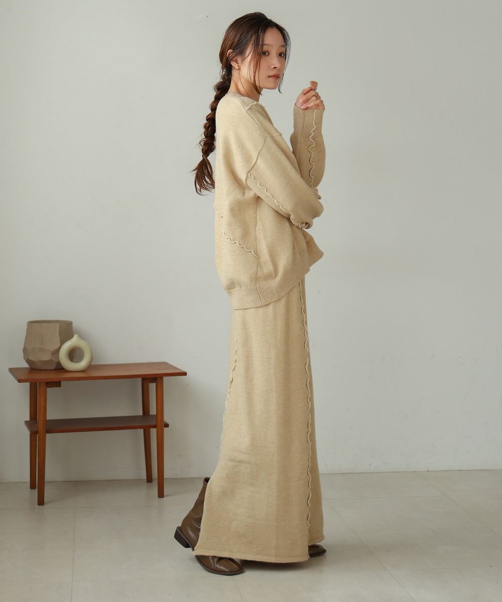 wave mellow knit tops