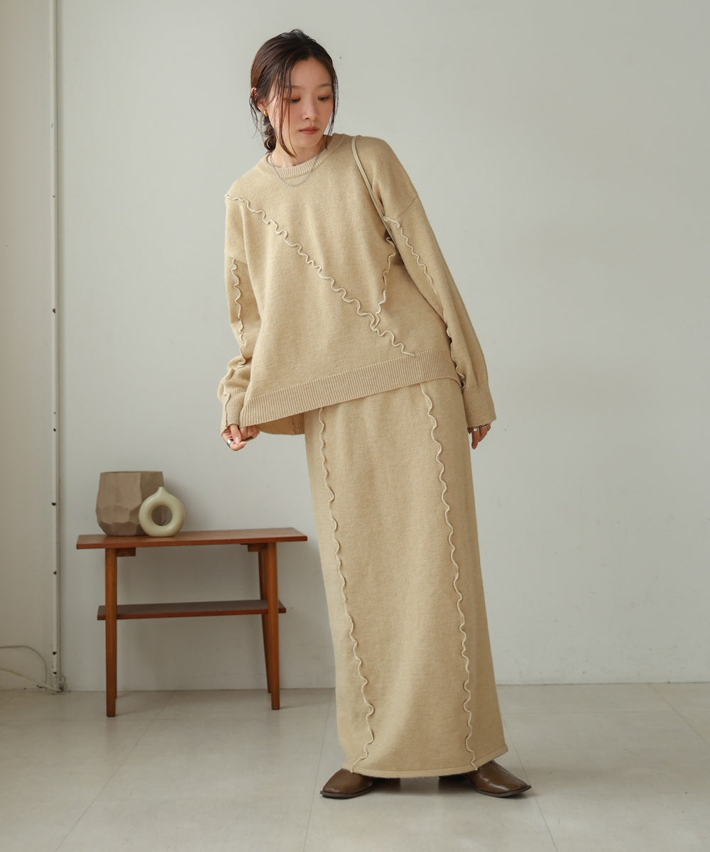 wave mellow knit tops