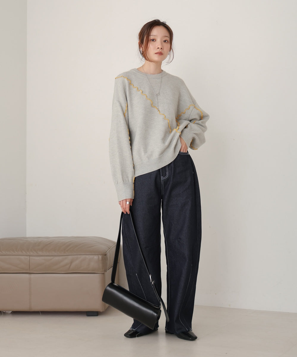 wave mellow knit tops