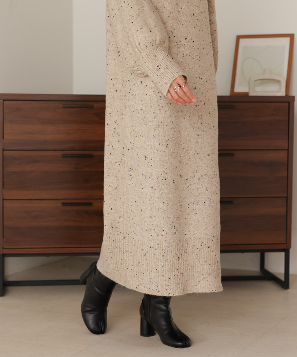 【S・Mサイズあり】チョコチップス トレートライン ニットワンピ