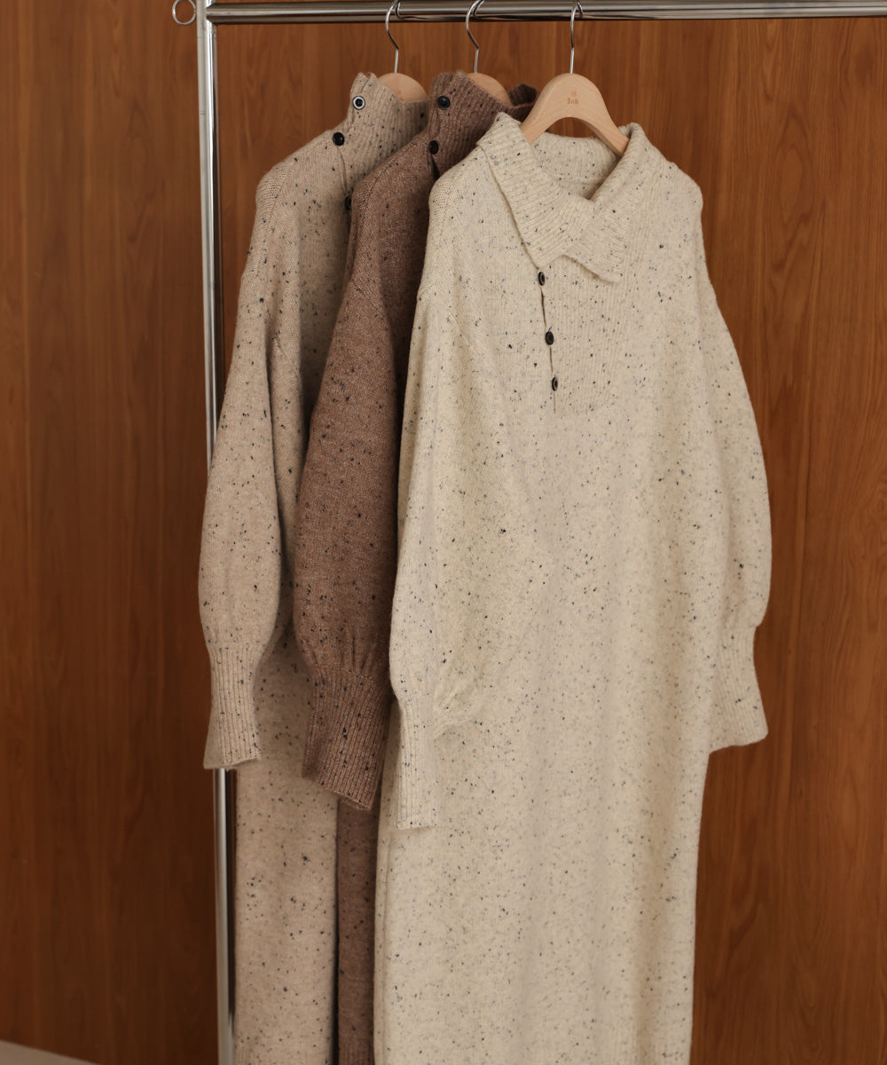 【S・Mサイズあり】チョコチップス トレートライン ニットワンピ